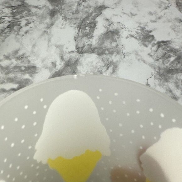 Vintage Mid Century Georges Briard Ice Cream Cone Frosted Glasses Set of 4 - Picture 10 of 13